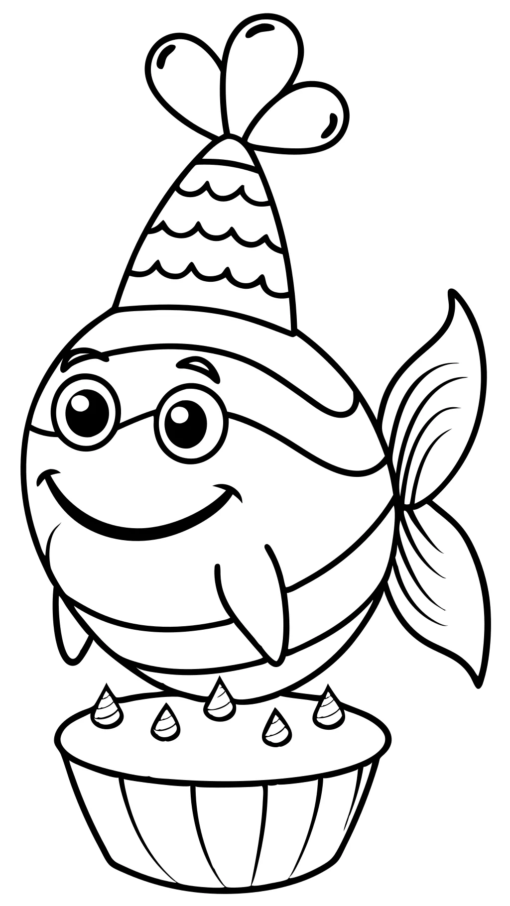 coloriages cartes d’anniversaire imprimables pour frère fish